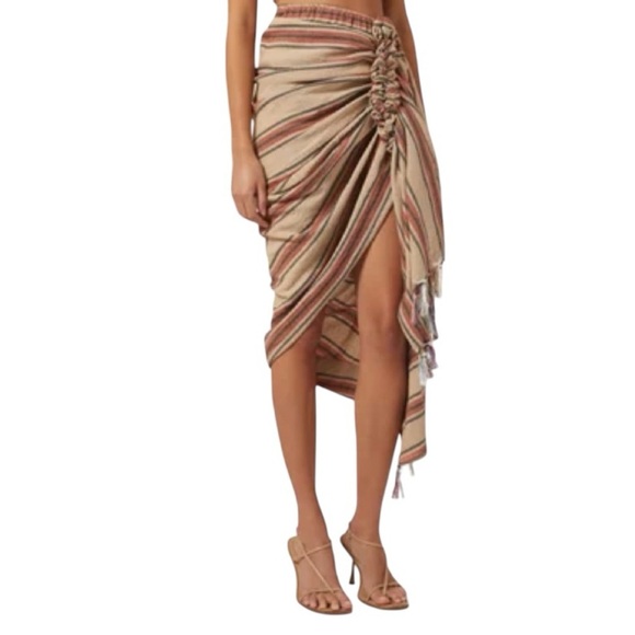 NWT Just Bee Queen Tulum Ruched High-Low Skirt - Size XS - Picture 7 of 16